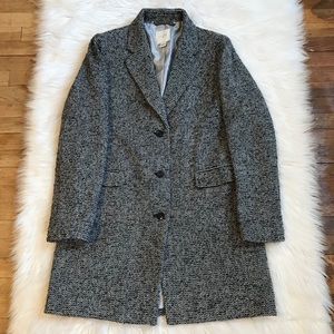 J. Crew Gray Tweed Trench Coat
